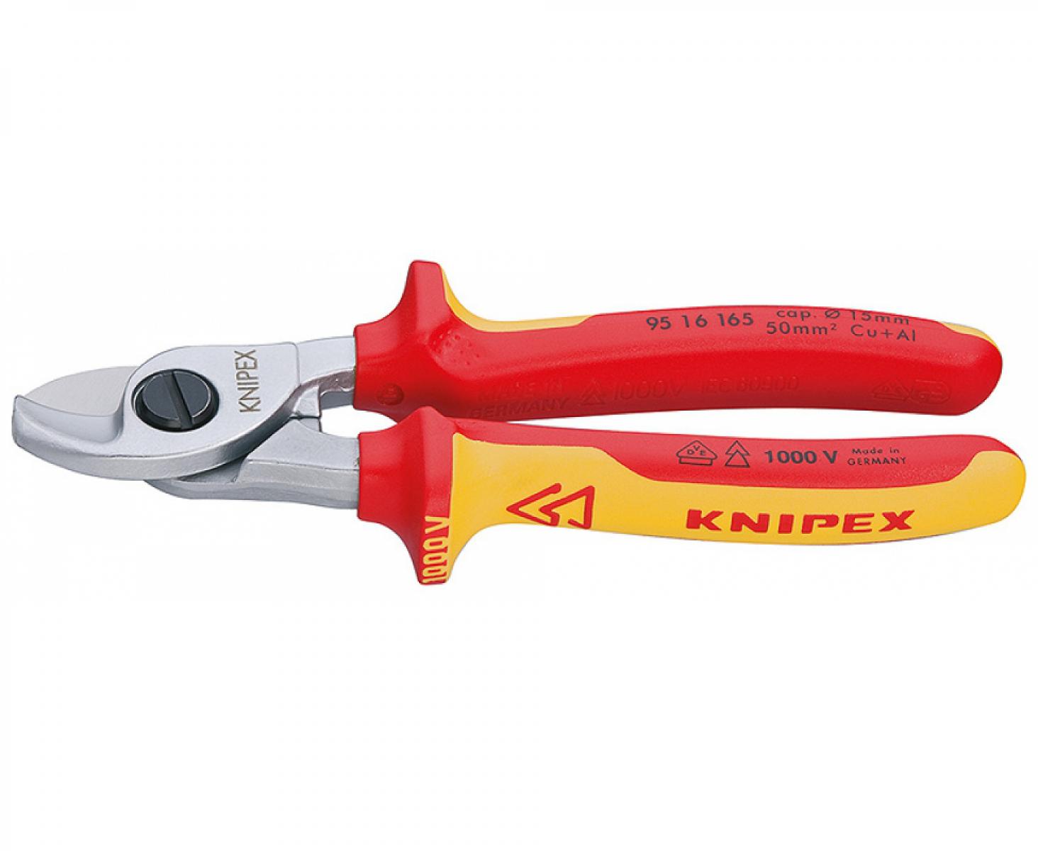 картинка Ножницы для резки кабелей VDE Knipex KN-9516165 от магазина "Элит-инструмент"