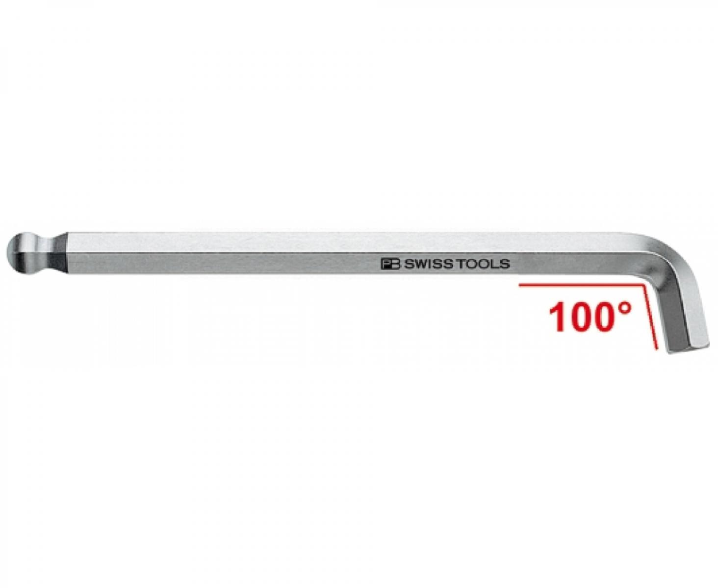 Ключ штифтовый HEX PB Swiss Tools PB 2212.2,5 со сферической головкой угол 100º M2,5