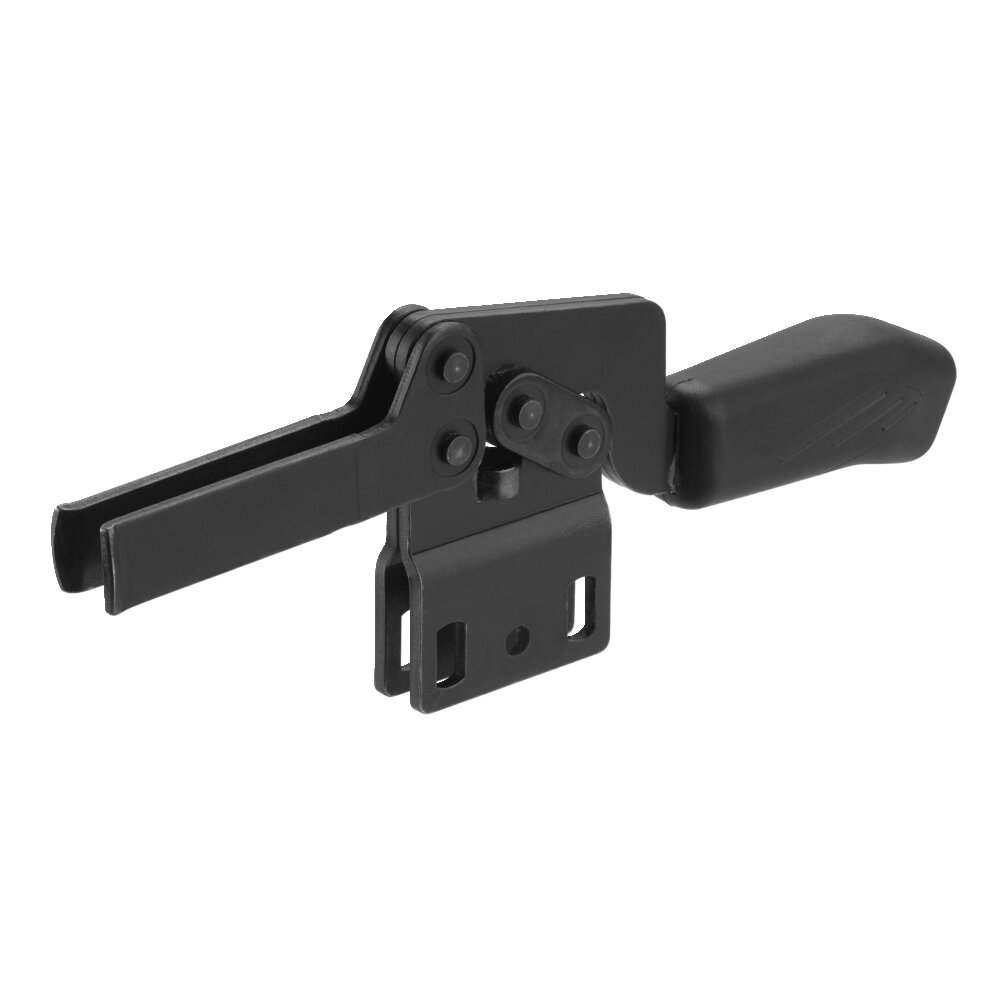 Горизонтальный шарнирный зажим с открытым держателем, черный АМF 565863