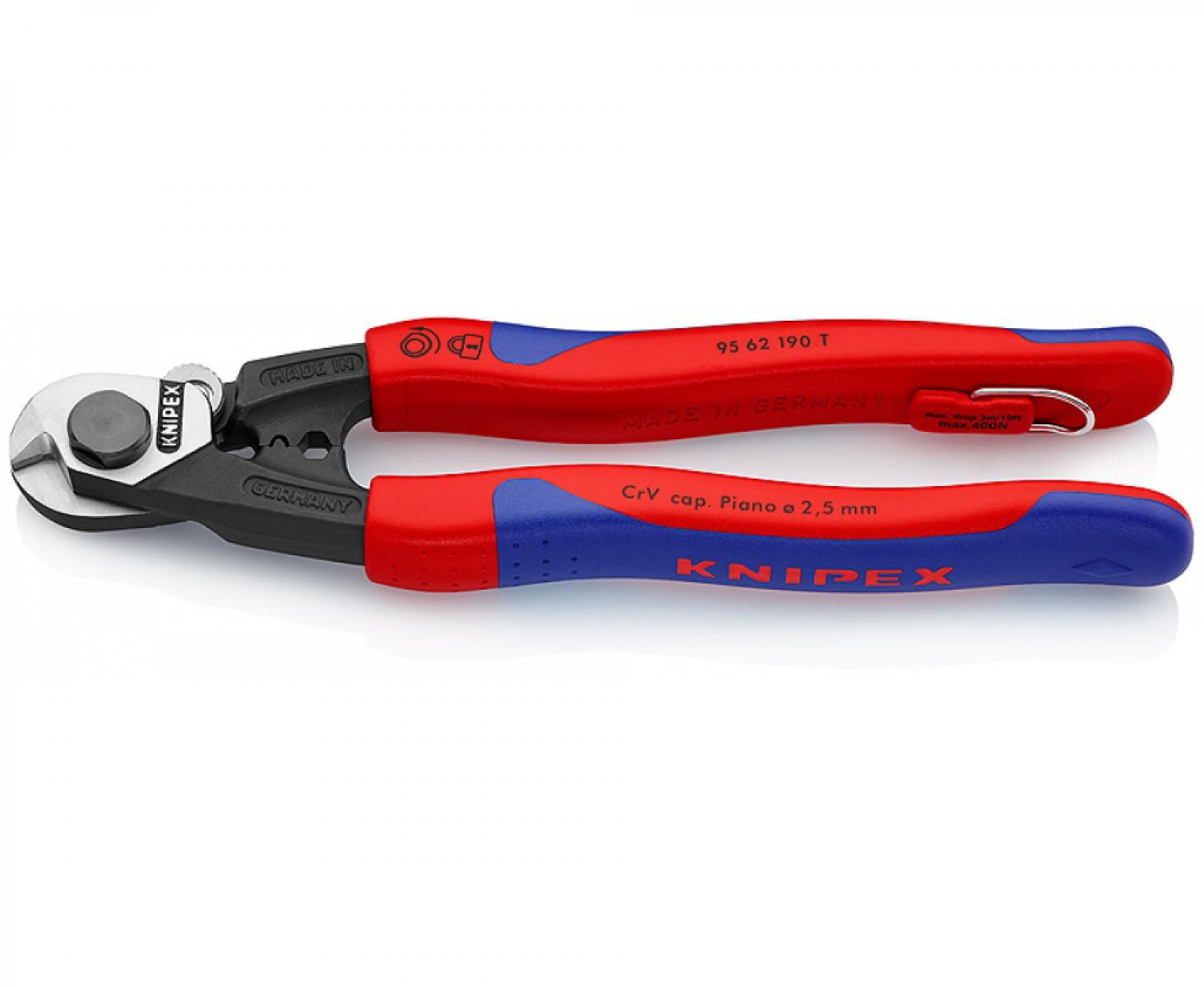 Ножницы для резки проволочных тросов кованые Knipex KN-9562190T