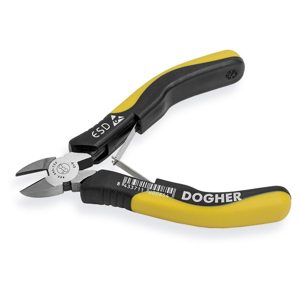 картинка Кусачки боковые для электроники, антистатические ESD Dogher 242-125 от магазина "Элит-инструмент"