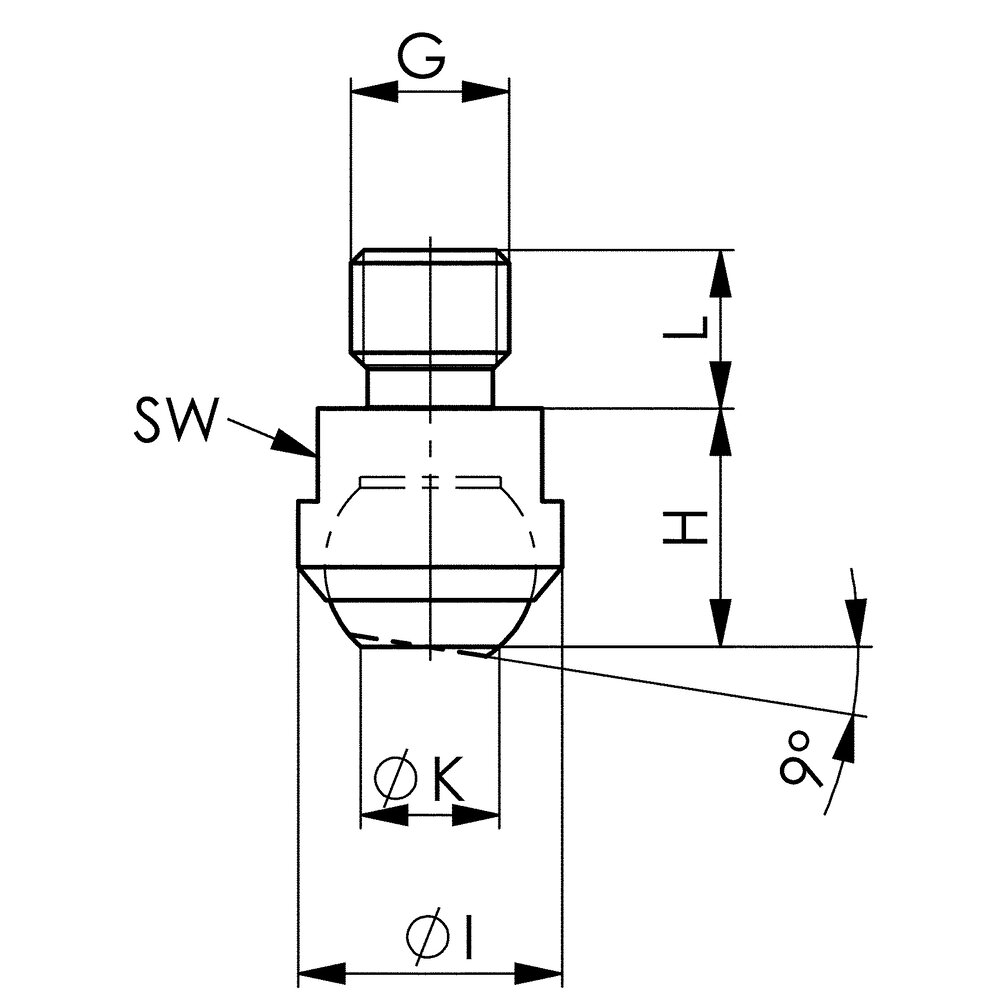 картинка Установочный винт с шариком, обычный АМF 374462 от магазина "Элит-инструмент"