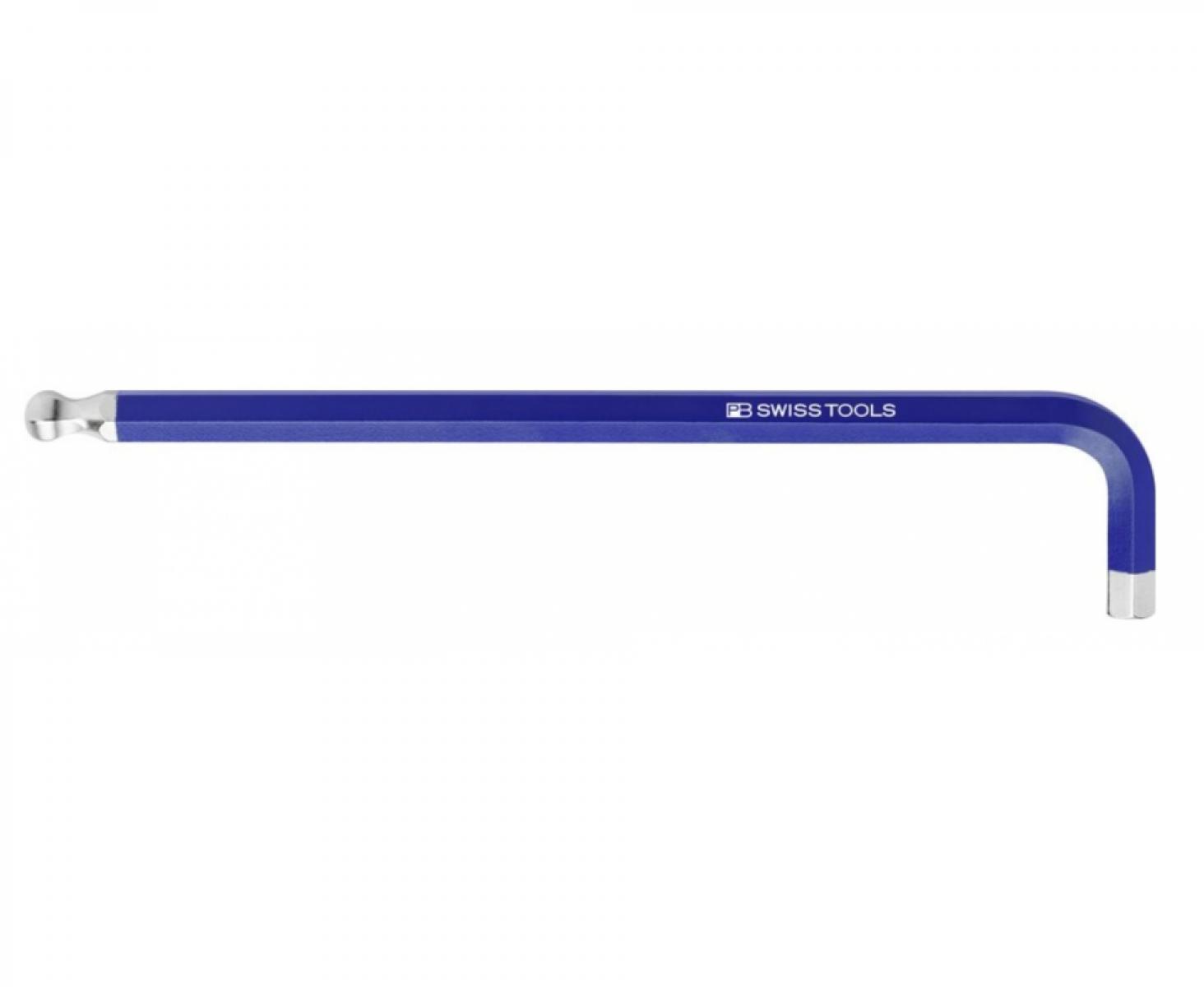 Ключ штифтовый HEX длинный PB Swiss Tools PB 212L.2 BL со сферической головкой, синий M2