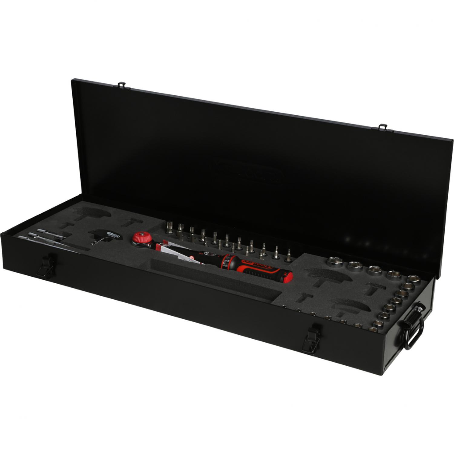 Комплект динамометрических ключей ERGOTORQUE®precision 3/8'' с трещоткой и поворотной ручкой, 10-50 Нм, 41 шт KSTools 516.1425