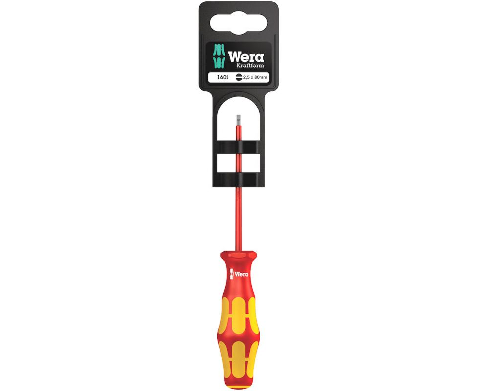 Отвертка Wera Kraftform 160 i VDE WE-100004 1.0 x 5.5 x 125 изолированная шлицевая