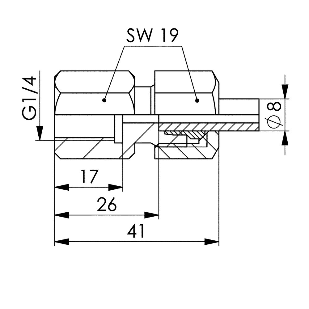 картинка Завинчивающийся фитинг, прямой, для тяжелых условий эксплуатации АМF 160192 от магазина "Элит-инструмент"
