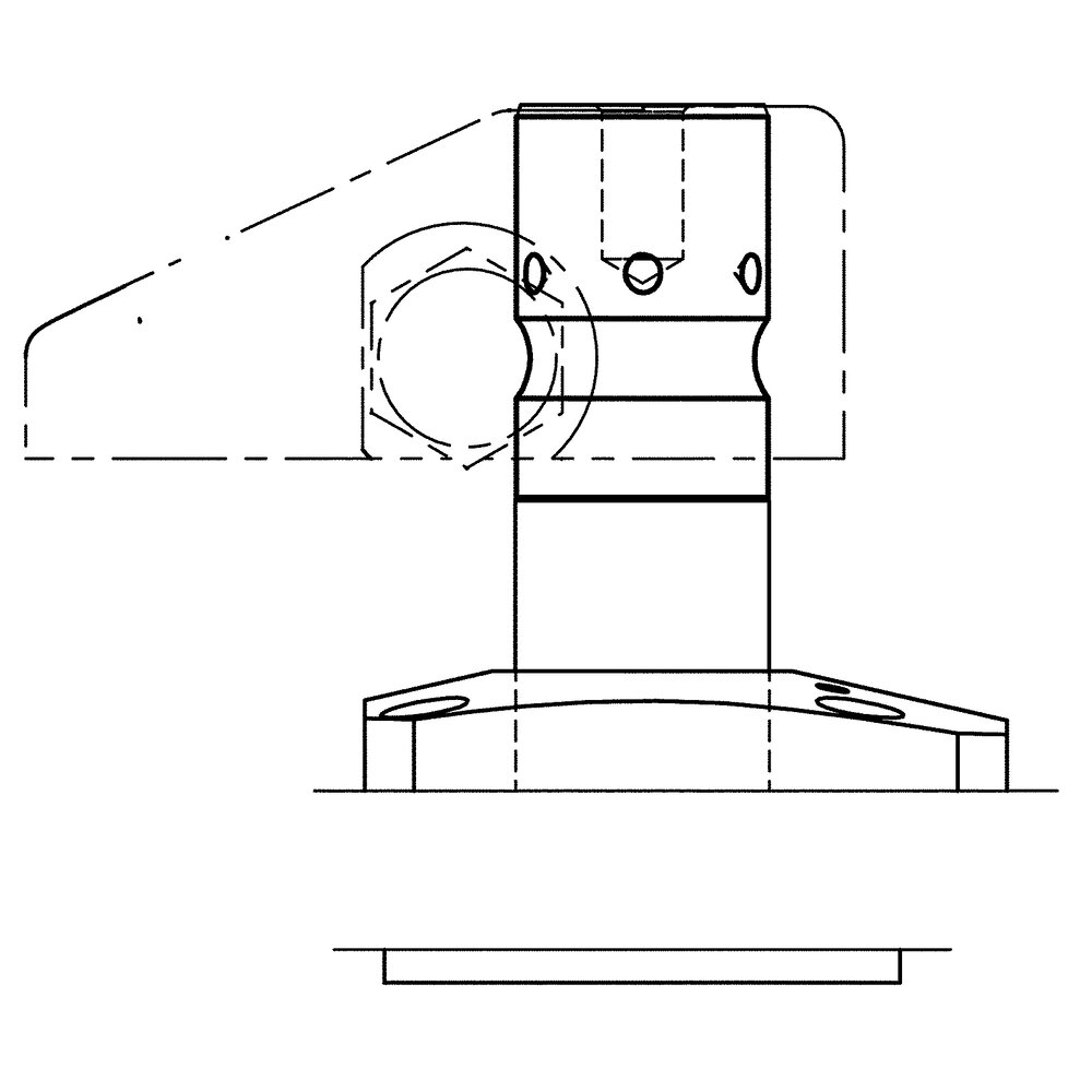 картинка Поворотный зажим для крепления на верхнем фланце АМF 556969 от магазина "Элит-инструмент"