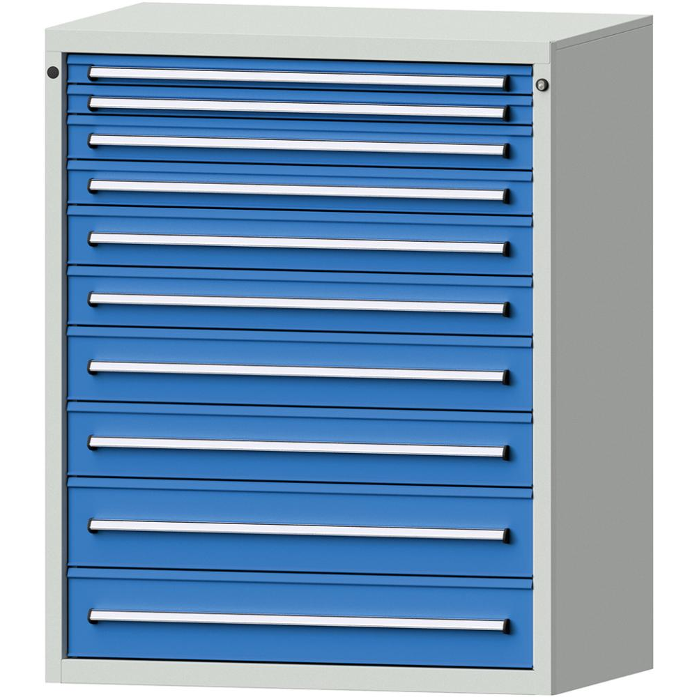 Шкаф формата Ш1060хГ675хВ1300мм RAL7035/5012 10 ящиков 75кг 3196 3021 Fplus