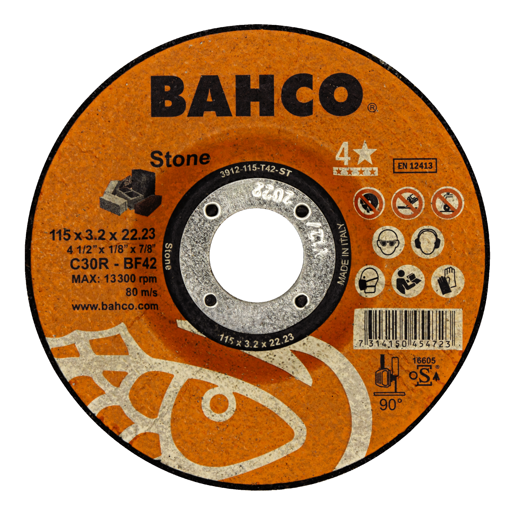 Высокопроизводительные дисковые пилы для строительства и работы с камнем 180 x 3.2 x 22.23mm BAHCO 3912-180-T42-ST
