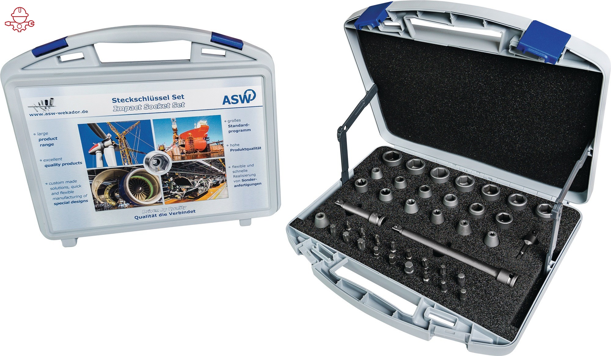 картинка Набор ударных головок Set 3/8 ", 40-Piece ASW 6181 0010 Fplus от магазина "Элит-инструмент"