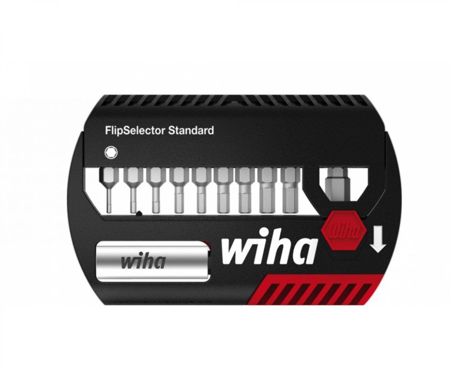 картинка Набор с битами Wiha FlipSelector Standard SB 7947-902 39059 HEX, 11 предметов в блистере от магазина "Элит-инструмент"