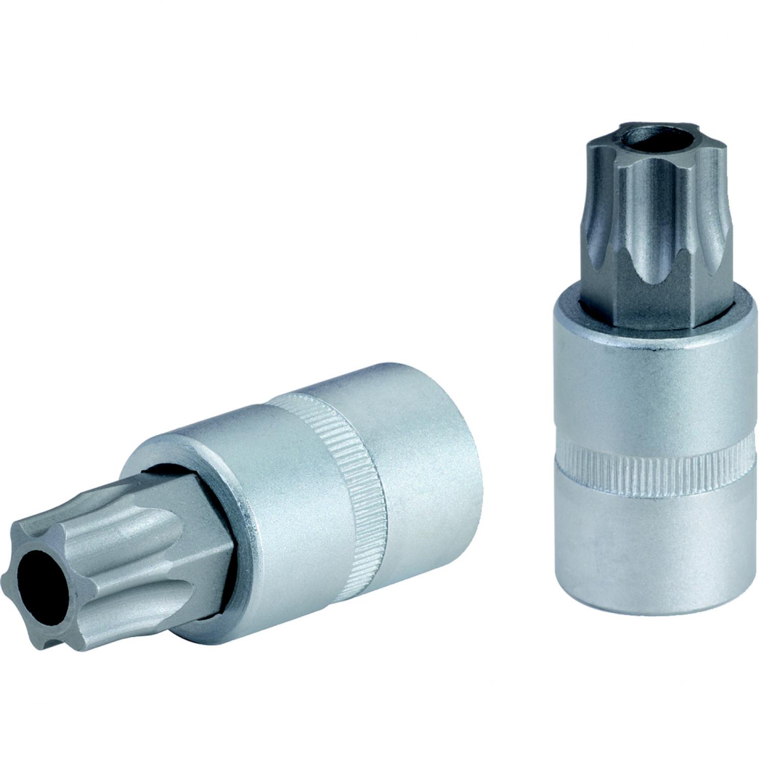 Торцовая головка с профилем Torx 1/2" с битом и торцовым отверстием, TВ80