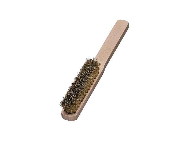 Щетка ручная для тонкой очистки с гофрированной латунной проволокой 6 рядов ворс 0,15 мм LESSMANN 126.611