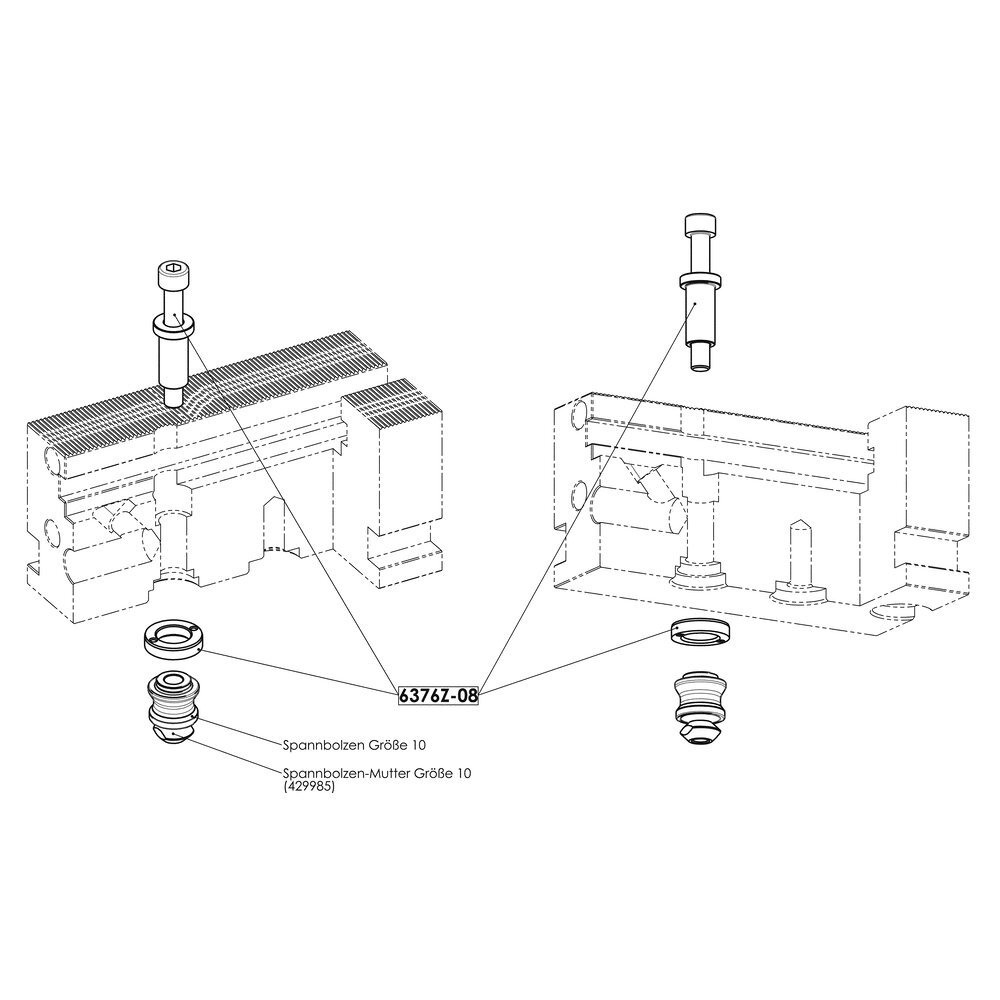 картинка Набор переходников для выдвижной шпильки 10-го размера АМF 430223 от магазина "Элит-инструмент"