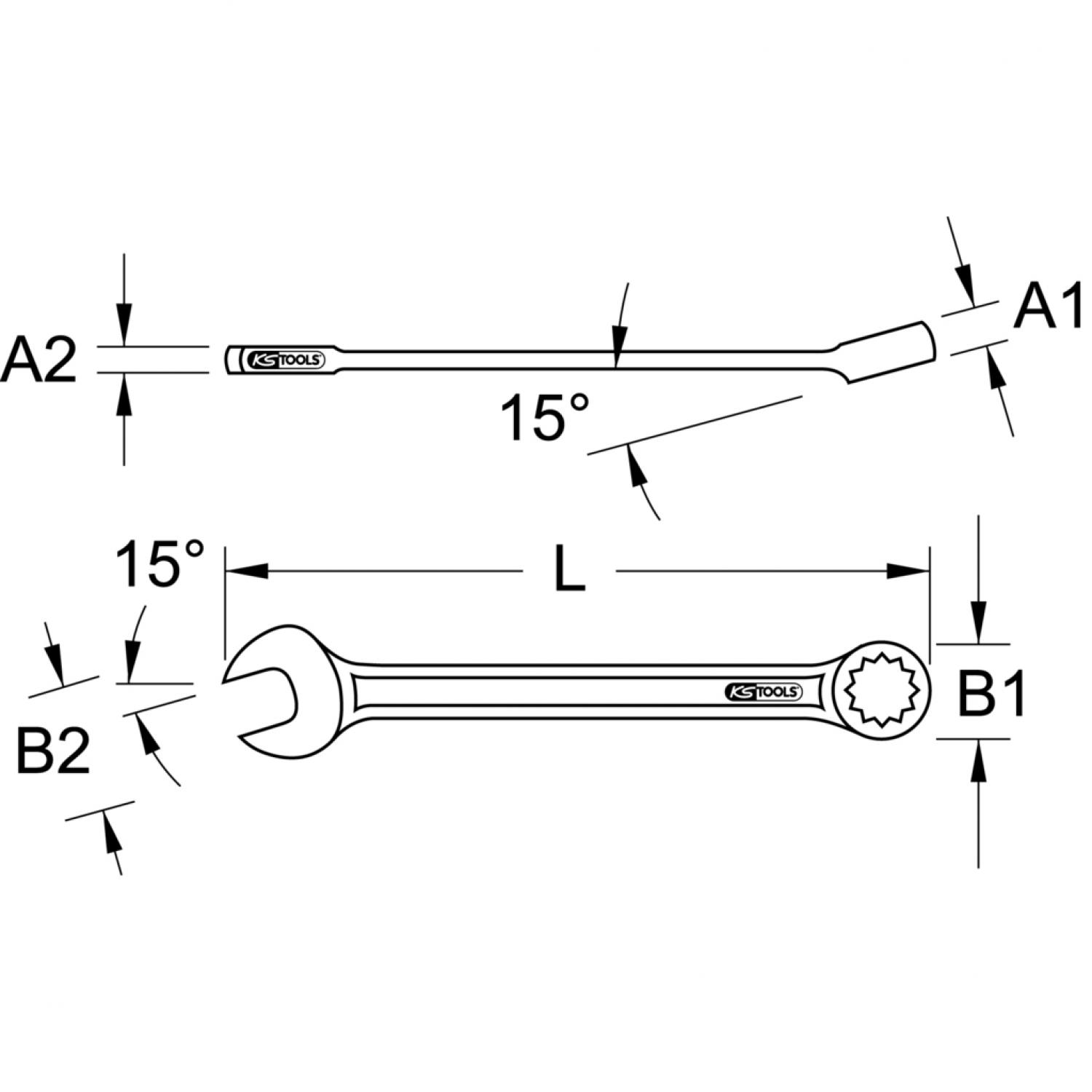 картинка Комбинированный ключ BRONZEplus, 18 мм от магазина "Элит-инструмент"