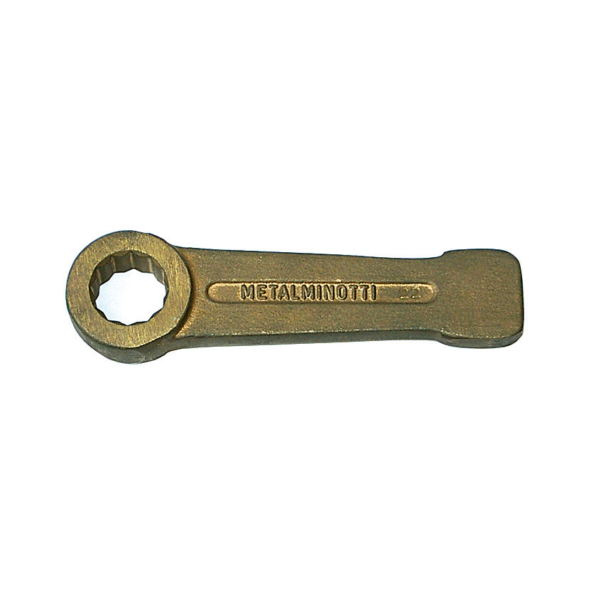 картинка Ключ накидной ударный двенадцатигранный искробезопасный 75 мм, серия 048 MetalMinotti 048-0075 от магазина "Элит-инструмент"