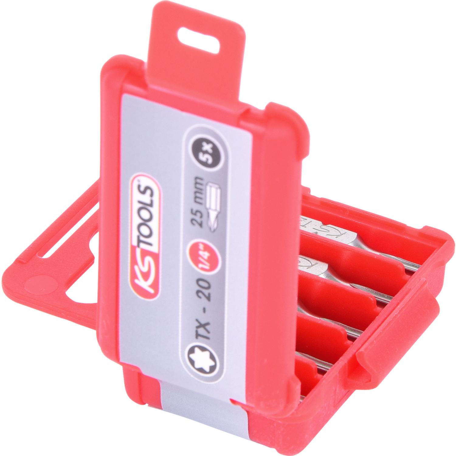 картинка Бит 1/4" с профилем Torx, 25 мм, Т20, 5 шт в упаковке от магазина "Элит-инструмент"