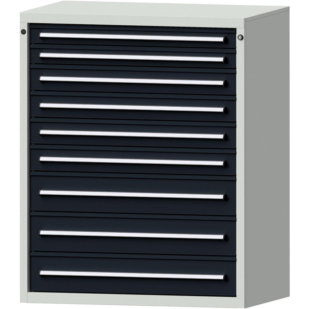 Шкаф формата Ш1060хГ675хВ1300мм RAL7035/7016 9 ящиков 75кг 3196 3030 Fplus