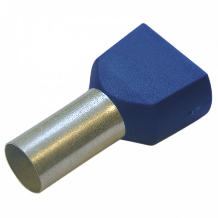 Гильза конечная для двух проводов 16/ 16 мм цвет синий (упак. 50 шт.)