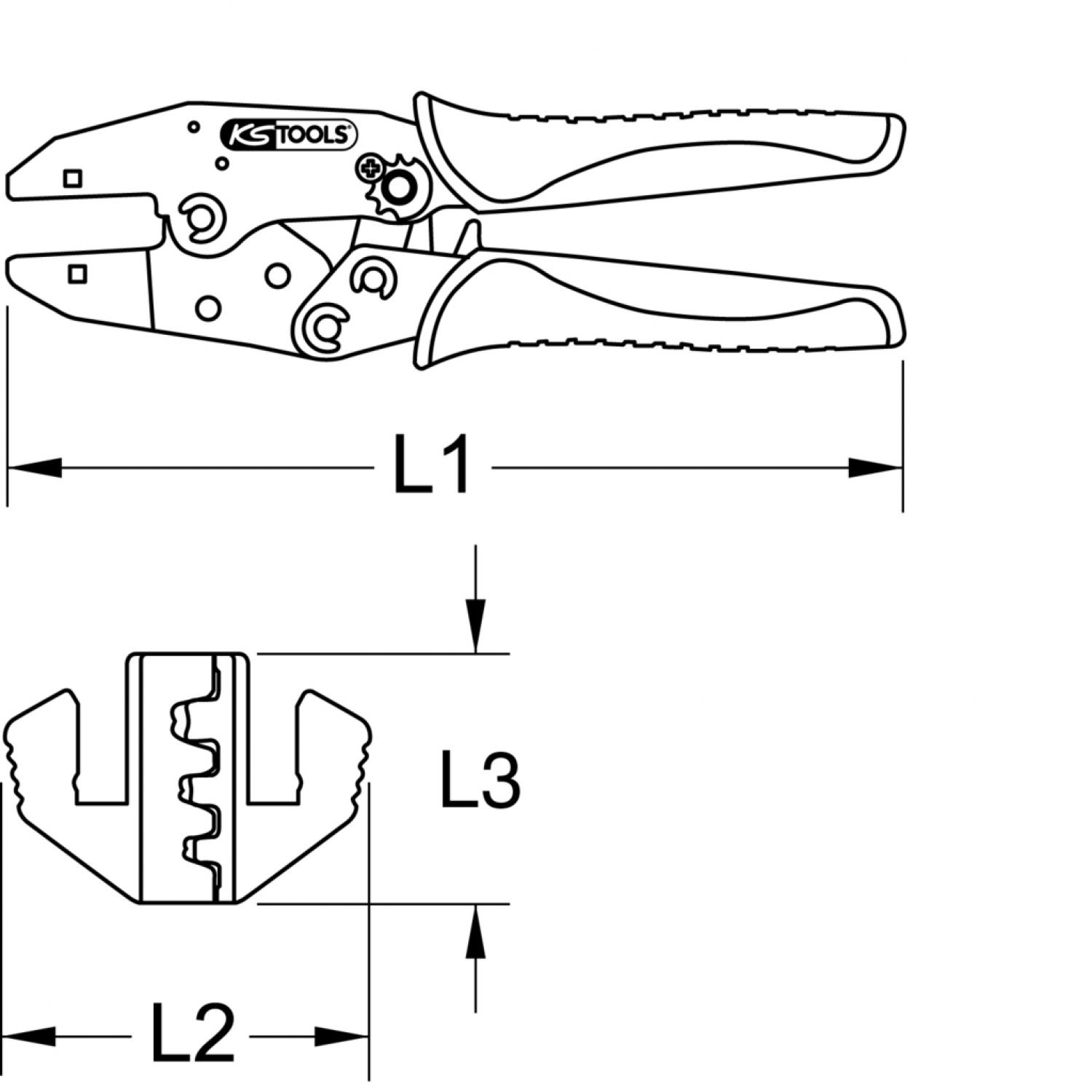 картинка Обжимные клещи для проводов DEUTSCH DT и DEUTSCH DTM, Ø 1,0/1,5/2,5 мм² от магазина "Элит-инструмент"