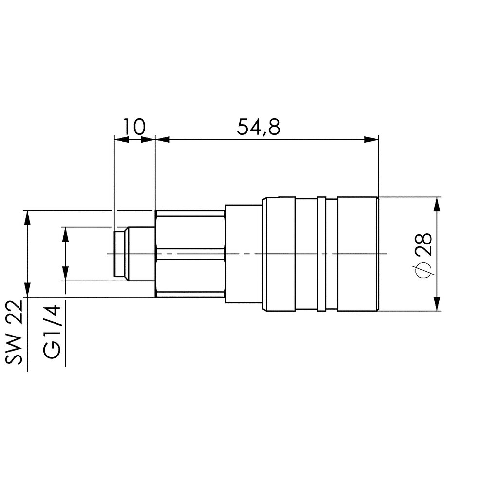 картинка Быстроразъемное плоское соединение G1/4 АМF 427872 от магазина "Элит-инструмент"