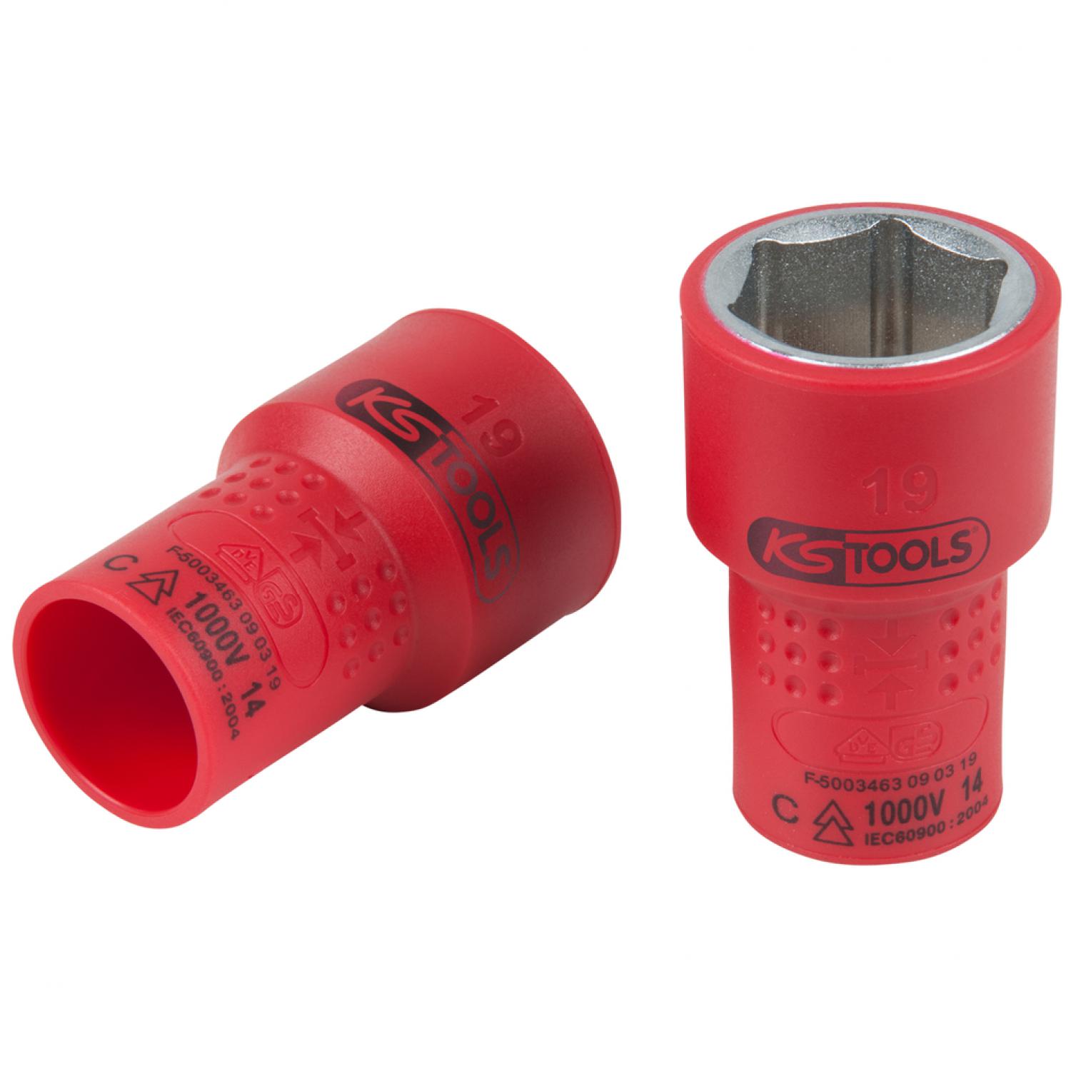 изолированная торцовая головка 3/8", 19 мм
