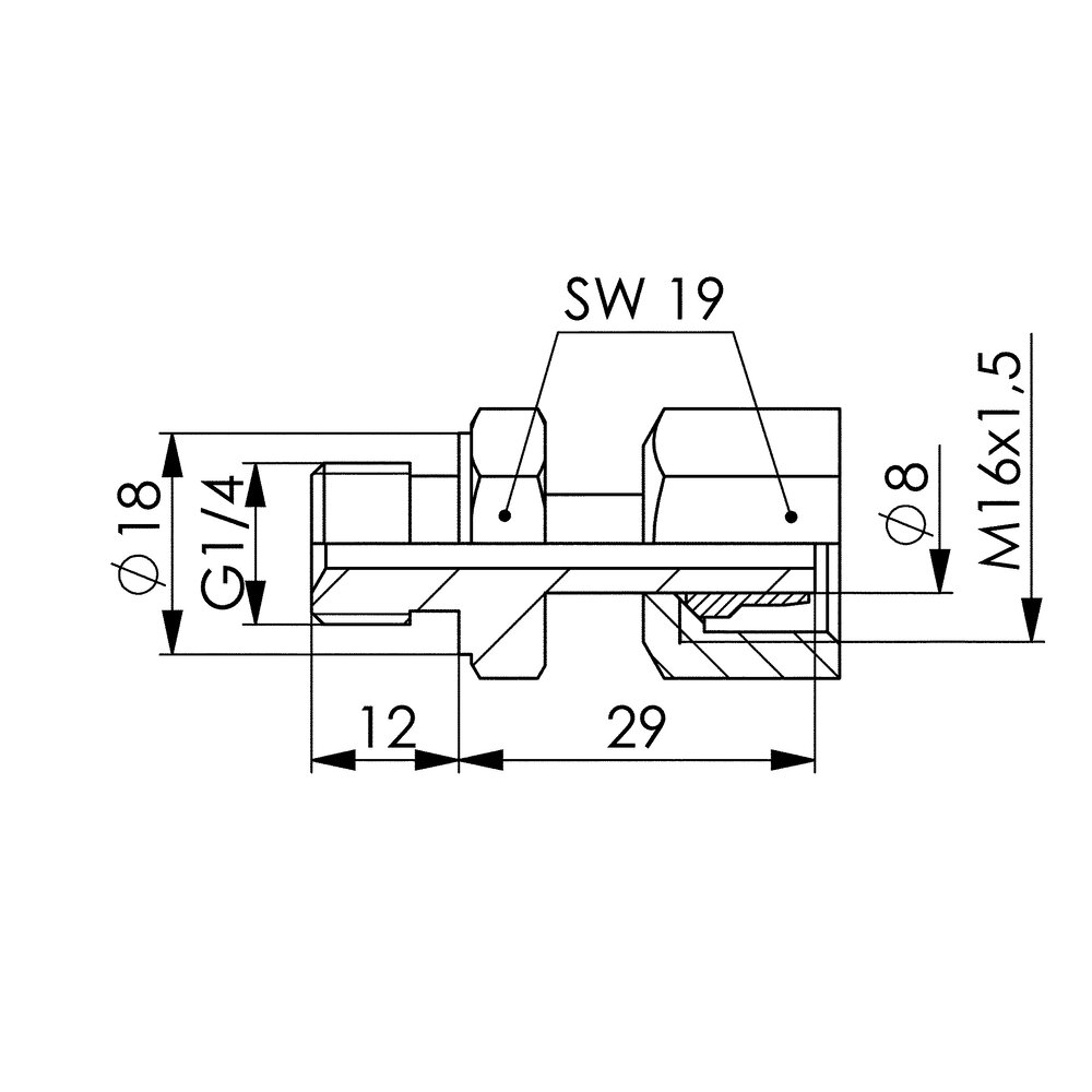 картинка Ввинчиваемый фитинг, прямой, для тяжелых условий эксплуатации АМF 160184 от магазина "Элит-инструмент"