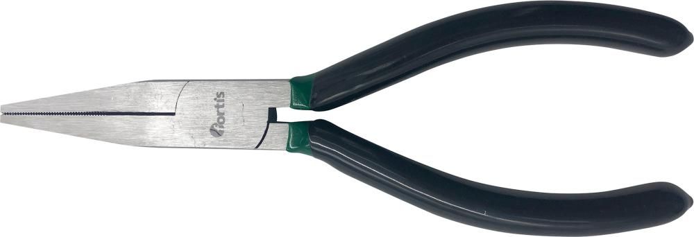 Длинногубцы, плоские губки, с пластиковым покрытием, FORTIS 4317784728263 (общая длина - 160 мм)
