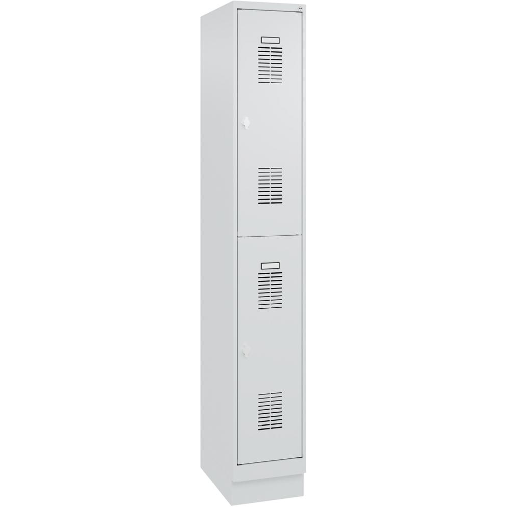 Шкаф FORMAT Ш300хГ500хВ1950 мм RAL7035/7035, 1х2 отделения.Основание (самостоятельная сборка) 3037 2836 Fplus
