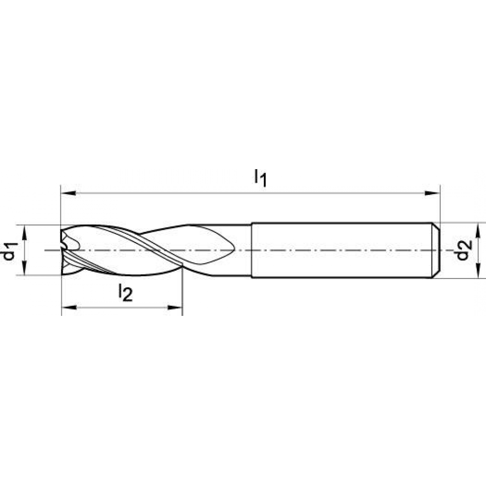 картинка Концевая фреза длинная DIN6527VHM хвостовик Z3 HA 8 мм FORMAT 2330 0800 Fplus от магазина "Элит-инструмент"