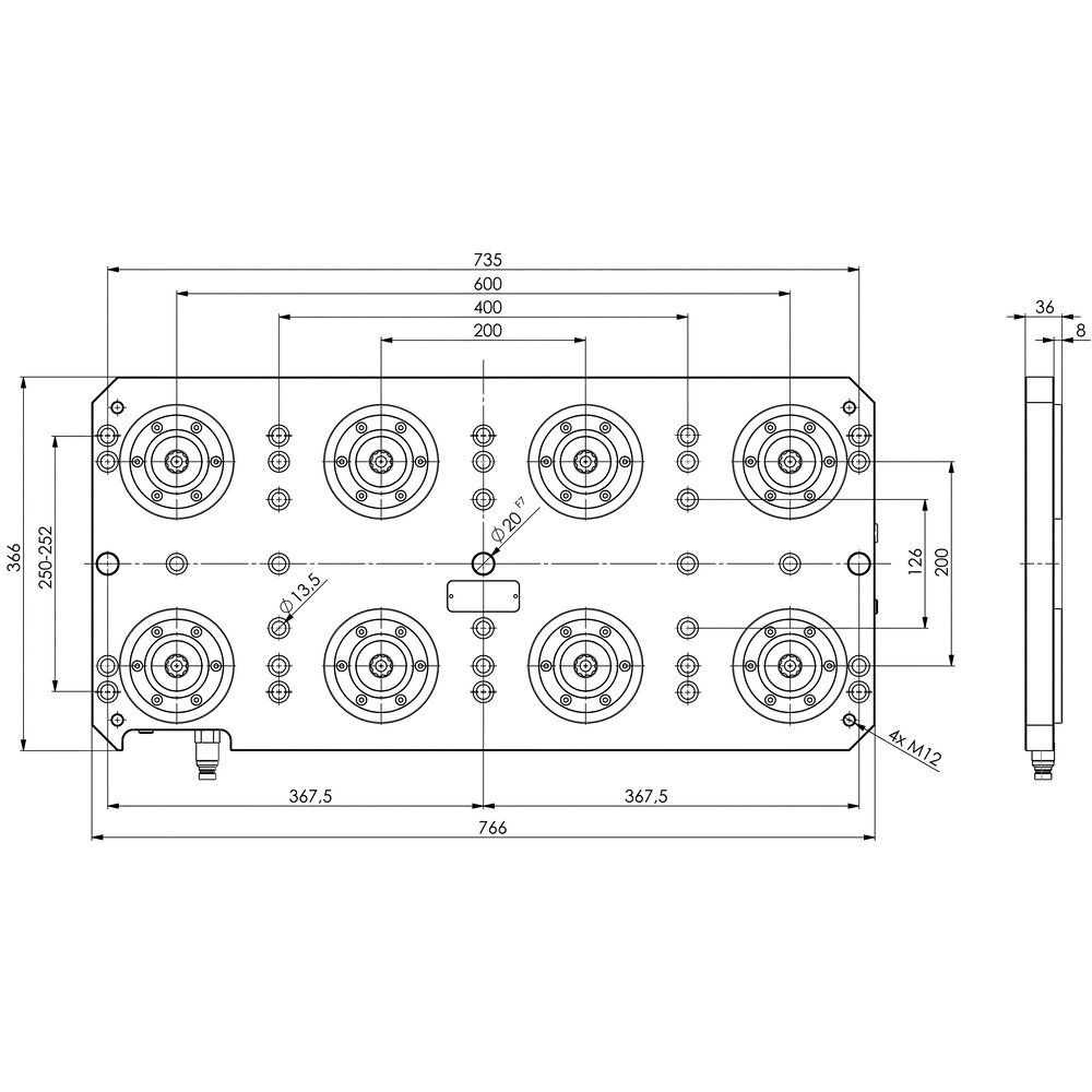 картинка 8-точечная зажимная станция АМF 427542 от магазина "Элит-инструмент"