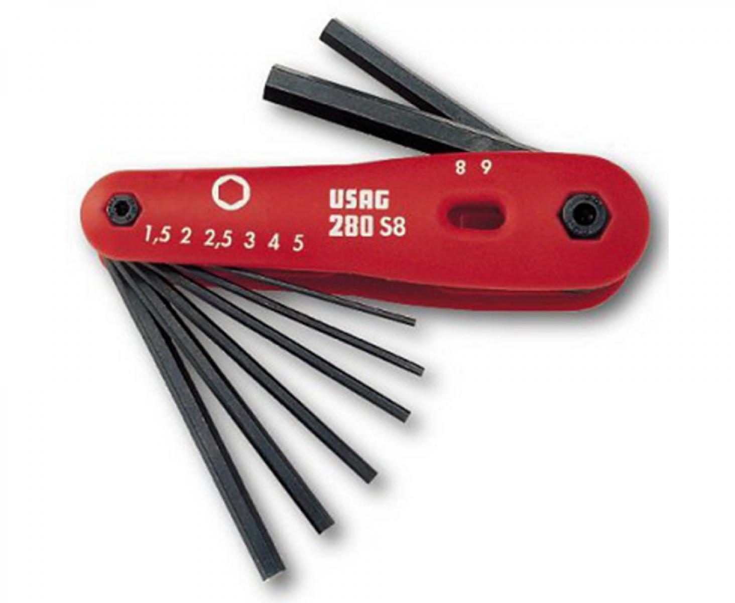 Набор шестигранных штифтовых ключей USAG 280 S8 U02800192 8 предметов