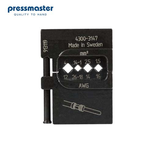 PM-4300-3147 Матрица для опрессовки контактов D-sub: 0.14 - 1 мм2, 1.5 мм2, 2.4 мм2, 4 мм2