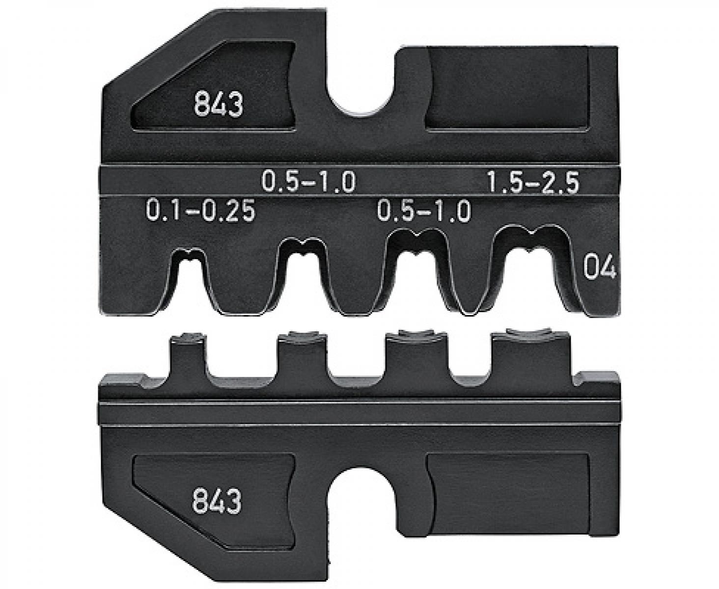 Плашка опрессовочная для неизолированных штекеров 2,8 + 4,8 мм Knipex KN-974904