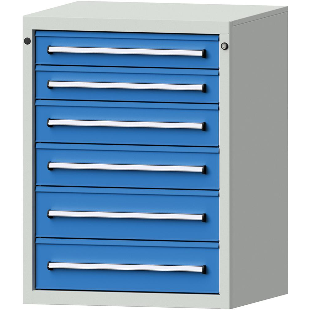 Шкаф формата Ш760хГ700хВ1000мм RAL7035/5012 6 ящиков 75кг 3196 2797 Fplus