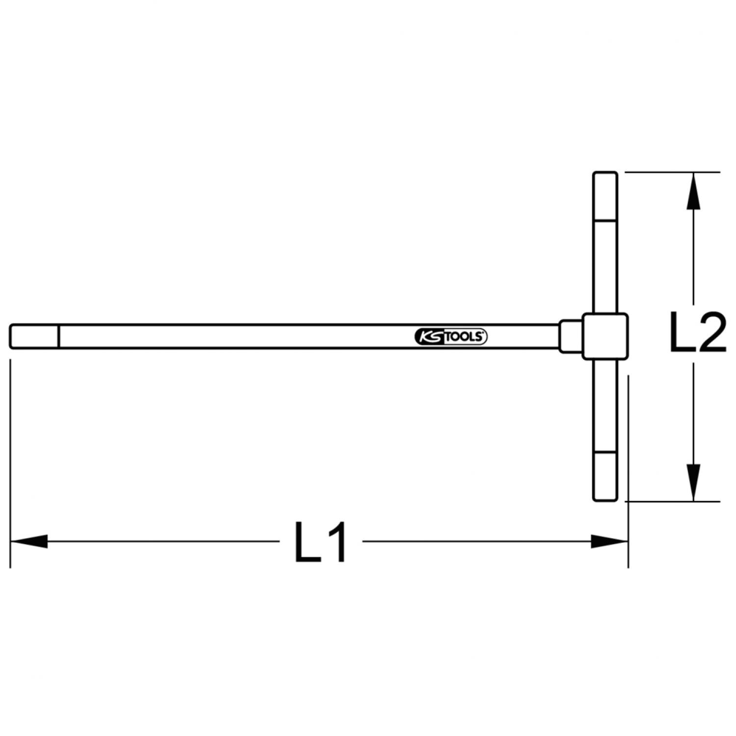 картинка 3-позиционный ключ с внутренним шестигранником и Т-образной рукояткой, 12,0 мм от магазина "Элит-инструмент"