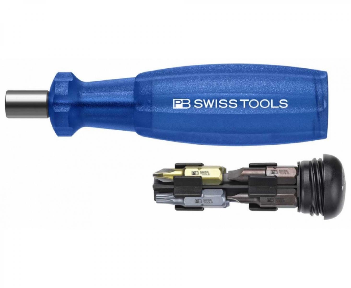 Универсальный магазинный держатель бит C6,3 1/4" Insider 1 SL PH TX Multicraft PB Swiss Tools PB 6460.Blue