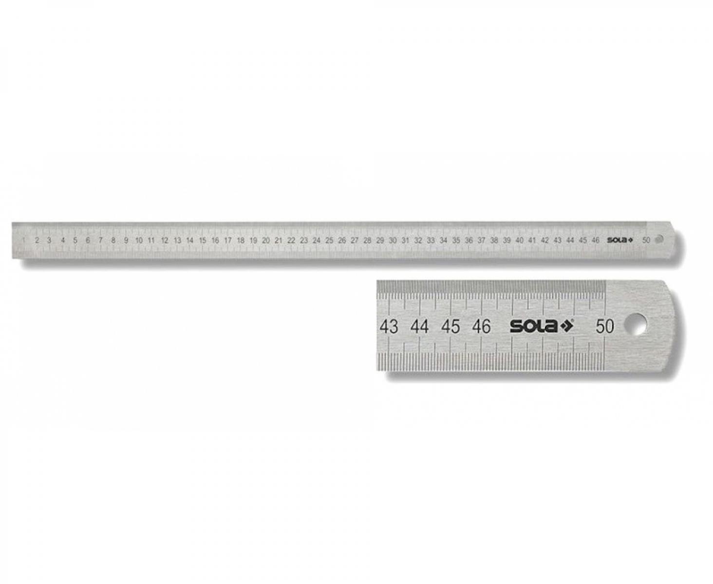 Линейка из нержавеющей стали, негибкая LSB 1000 Sola 1000 мм 56104701