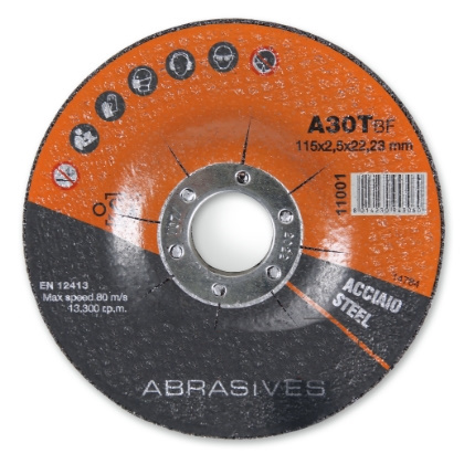 картинка 11001- Абразивно-отрезной стальной диск с утопленным центром BETA 110010076 от магазина "Элит-инструмент"