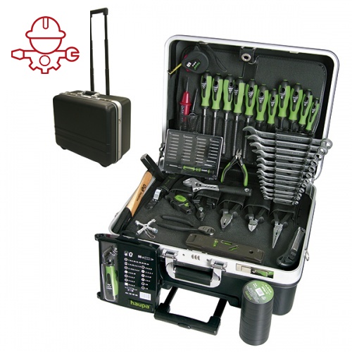 картинка Набор инструментов, Чемодан для электромонтера, укомплектован 51 инструментами «Profi mobil», HAUPA 220273 от магазина "Элит-инструмент"