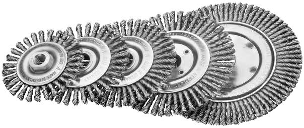 Щётка для сварщиков, стальная проволока диаметр 125 мм ширина 6 мм M 14 x 2,0 LESSMANN 473.207.40