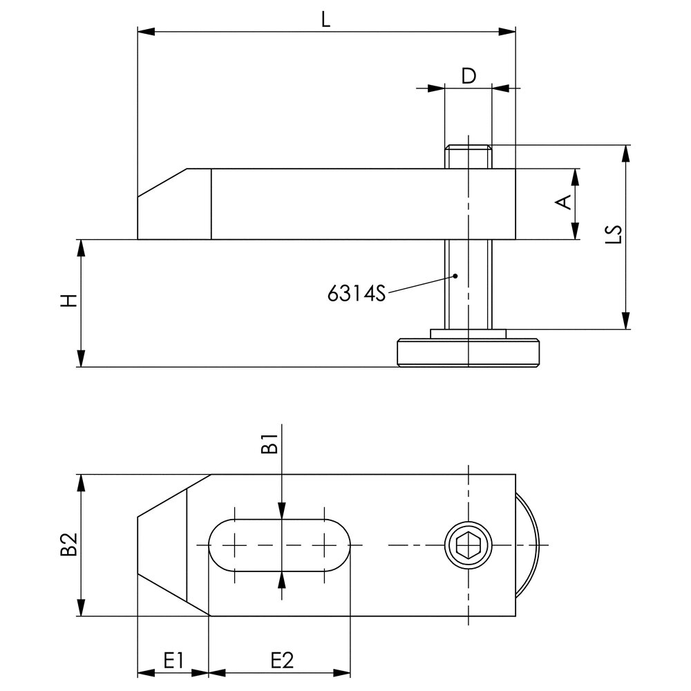 картинка Конический зажим с регулировочным опорным винтом АМF 374439 от магазина "Элит-инструмент"
