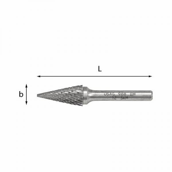 Rotary burrs in hard metal 988 EM U09880059