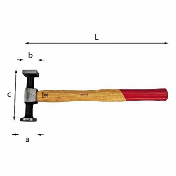 Молоток с плоским круглым и квадратным бойками 393 U03930001