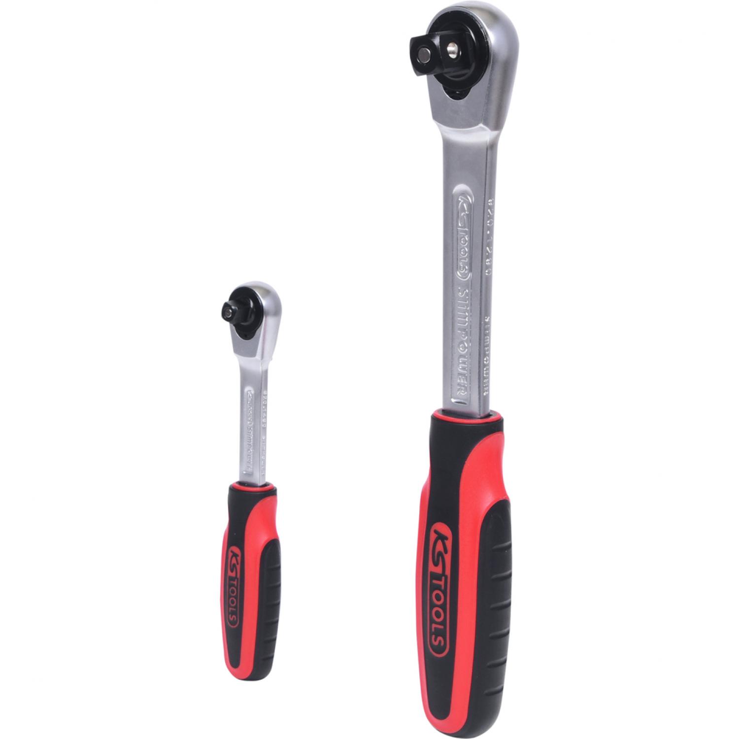 картинка Комплект переключающихся ключей с трещоткой SlimPOWER, 2 шт, 1/4"+1/2" от магазина "Элит-инструмент"
