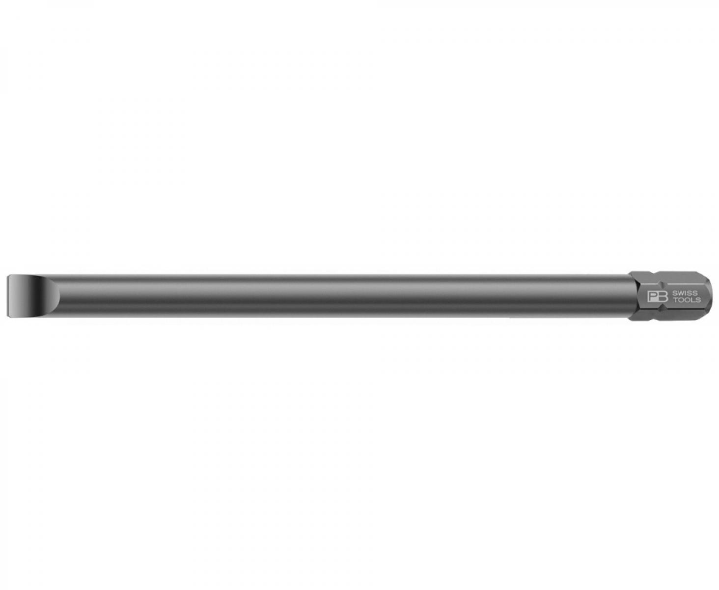 картинка Бита шлицевая PrecisionBits C6,3 с внешним шестигранником 1/4 PB Swiss Tools PB C6L.100 / 1-80 0.5 x 3.5 от магазина "Элит-инструмент"