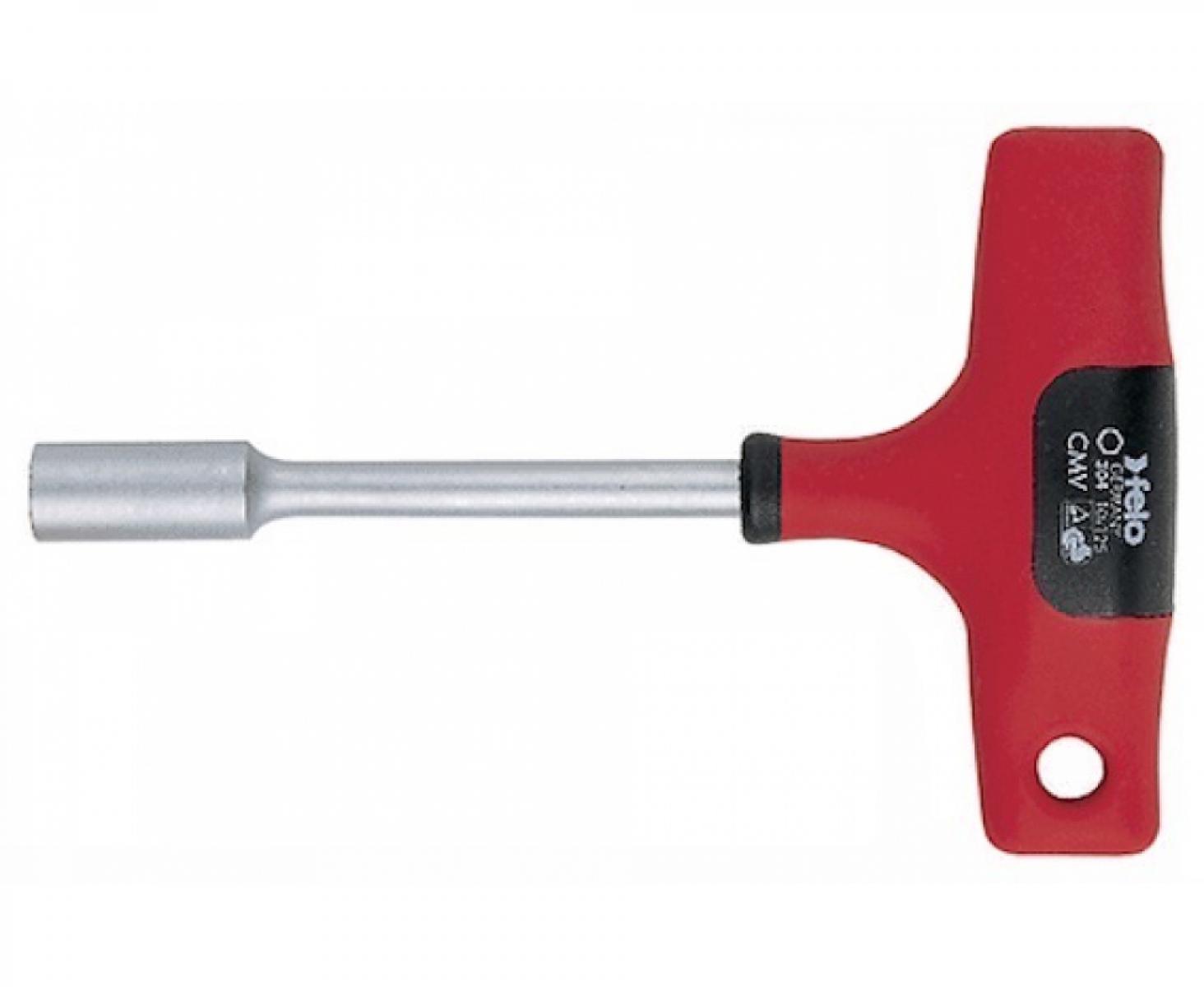 картинка Отвертка-торцовый ключ Т-образная HEX Nut Felo М10,0 x 125 30410480 для винтов с наружным шестигранником от магазина "Элит-инструмент"