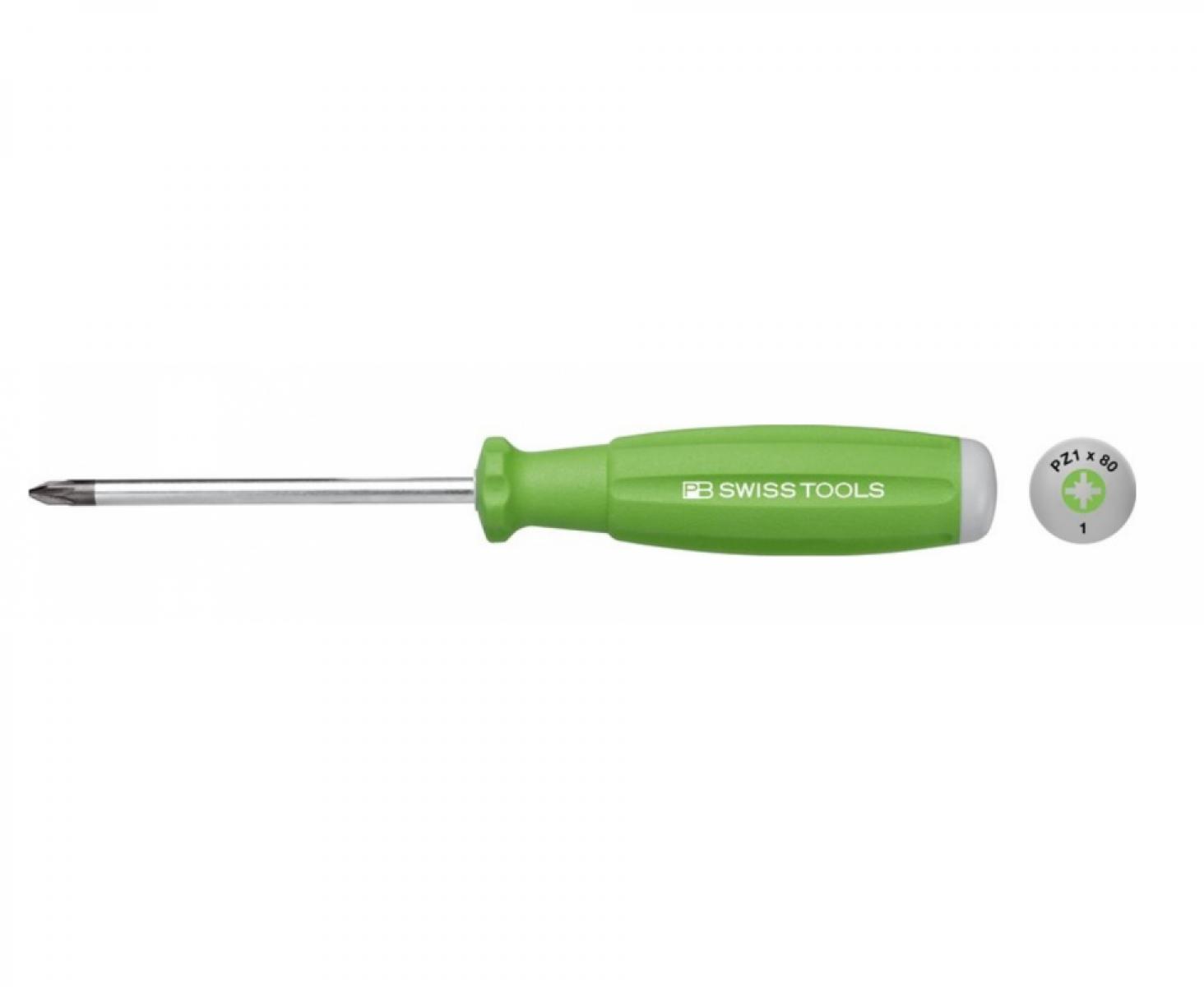 Отвертка крестовая Pozidriv SwissGrip PB Swiss Tools PB 8192.1-80 YG PZ1