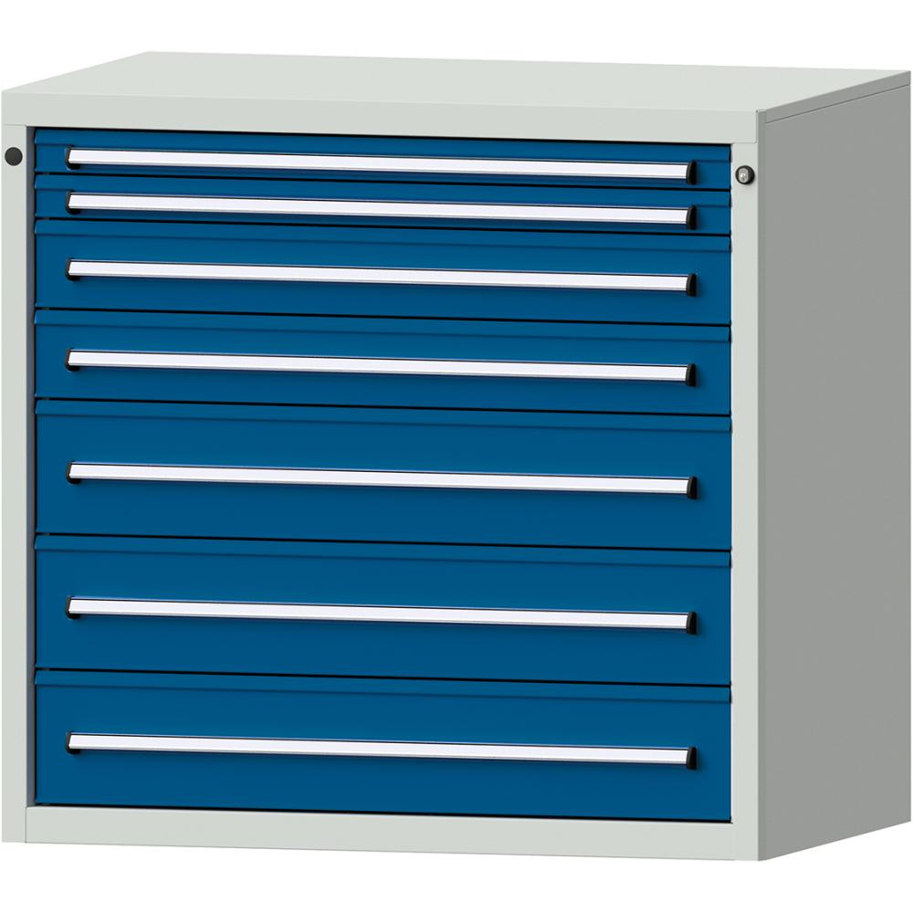 Шкаф формата Ш1060хГ700хВ1000мм RAL7035/5010 7 ящиков 75кг 3196 2872 Fplus