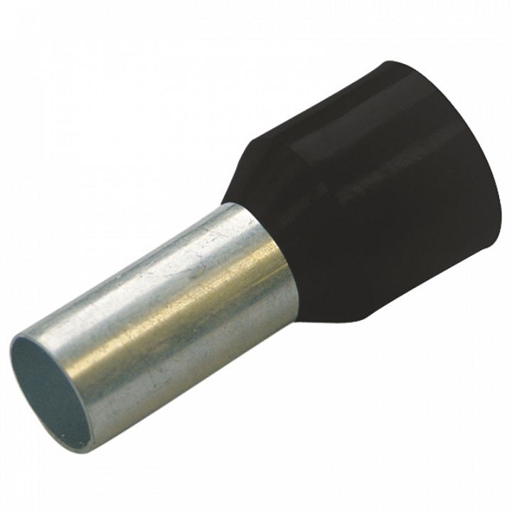 Гильза конечная изолированная (НШВИ) 1,5/ 10 мм цвет чёрный (упак. 100 шт.)